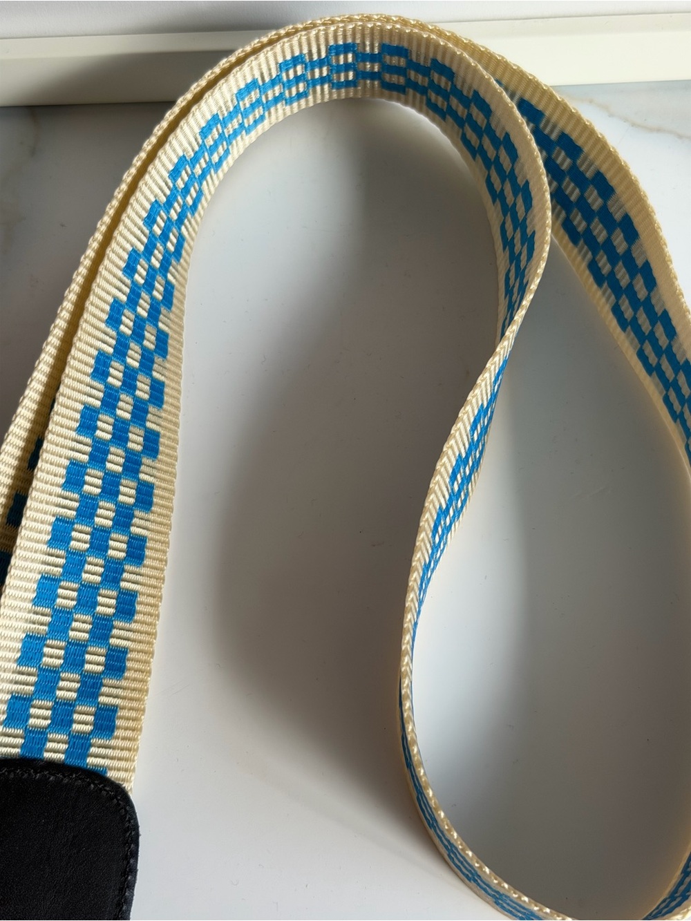Clare V Crossbody Strap with Blue Checkered Accent NWOT - Picture 2 of 3